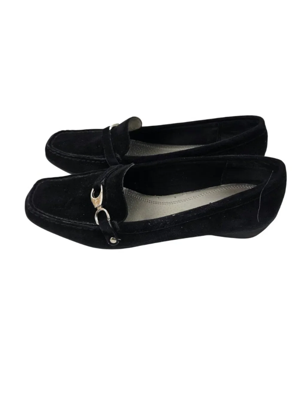 Anne Klein Loafers Womens Size 9M Akfaithi Black Suede iflex Comfort Shoes